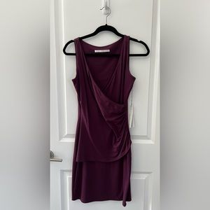 Susana Mónaco Plum knee length Dress new with tags Size M color Ruby
